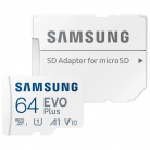 Карта памяти 64Гб Samsung EVO Plus Class 10 + adaptor