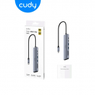 USB Хаб (концентратор) UH405 Cudy UH407 Type-C 7 в 1 с HDMI 4K, SD и TF