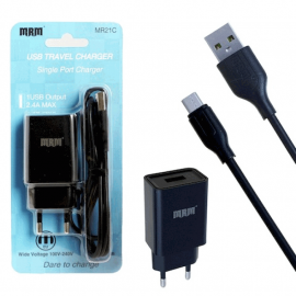 СЗУ MRM MR21m 5V/2.1A 1USB + кабель Micro 1,2м