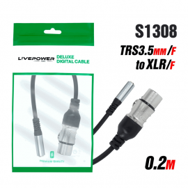 Кабель Аудио Premium T-24 TRS3.5mm/F to XLR/F 200mm
