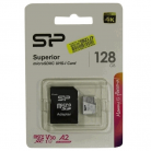 Карта памяти 128Гб Silicon Power SP128GBSTXDA2V20SP Superior Pro A2 UHS-I U3 SD адаптер