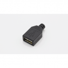 Гнездо USB под пайку корпус на кабель