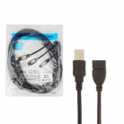 Кабель удлинитель DL24 USB2.0 M/F с фильтром 3м (black)