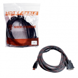 Кабель HDMI на DVI M/M 3м (в оплетке)