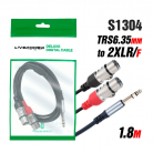 Кабель Аудио Premium T-20 TRS6.35mm/M to XLR/2F 1800mm