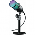 Микрофон игровой стрим Defender Glow GMC 400 USB, RGB подсветка, провод 1.3 м