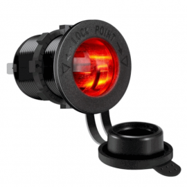 Разъем Прикуривателя в авто (врезные) 12V-24V GH-C5 LED (Red)