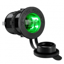 Разъем Прикуривателя в авто (врезные) 12V-24V GH-C5 LED (Green)