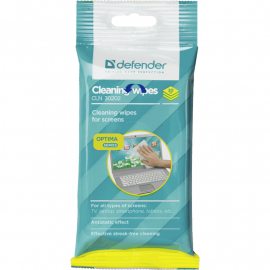 Салфетки для экранов Defender CLN30202 мягкая упаковка 20шт