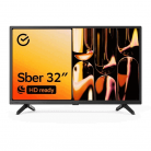Телевизор 32" Sber SDX 32H2012B черный Smart TV, Салют ТВ