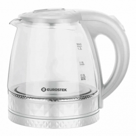 Чайник Eurostek EEK-3003 стекло (1500 Вт, 1,2 л, Белый)