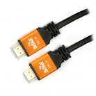 Кабель HDMI 3.0м v2.0 Detech Black-Gold (14+1) до 3,4Гбит/с