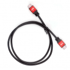 Кабель HDMI 1.2м v2.0 4K Detech Black-Red (19+1) до 6Гбит/с