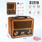Радиоприемник deespi RE-09 РЕТРО-стиль BT/AM/FM/SW/USB/AUX/MicroSD