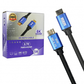 Кабель HDMI 5.0м v2.1 8K HDTV Premium high speed силиконовый