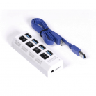 Хаб USB 3.0 SmartBuy, 4 порта с выключателями (SBHA-7304-)