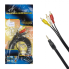 Кабель 3,5мм - 3RCA 3м AV16 позолоченный