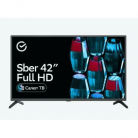 Телевизор 42" Sber SDX 42F2018 черный Smart TV, Салют ТВ