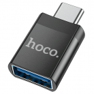 OTG переходник Type-C на USB3.0, HOCO UA17, черный,