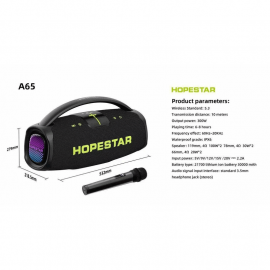 Колонка портативная Hopestar A65 + микрофон
