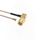 ВЧ Пигтейл U.fl (IPEX) на SMA(male)угловой кабель RG178 20см