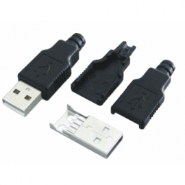 Штекер USB под пайку корпус на кабель