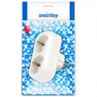 Сетевой Разветвитель Smartbuy, 2 гнезда с заземлением плоский 16А 250B (SBE-16-A02-2z)