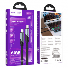Кабель Type-C на Type-C HOCO U119 Machine 60W (черный)