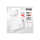 СЗУ deespi DE09 120W + кабель Typec-C 1м White